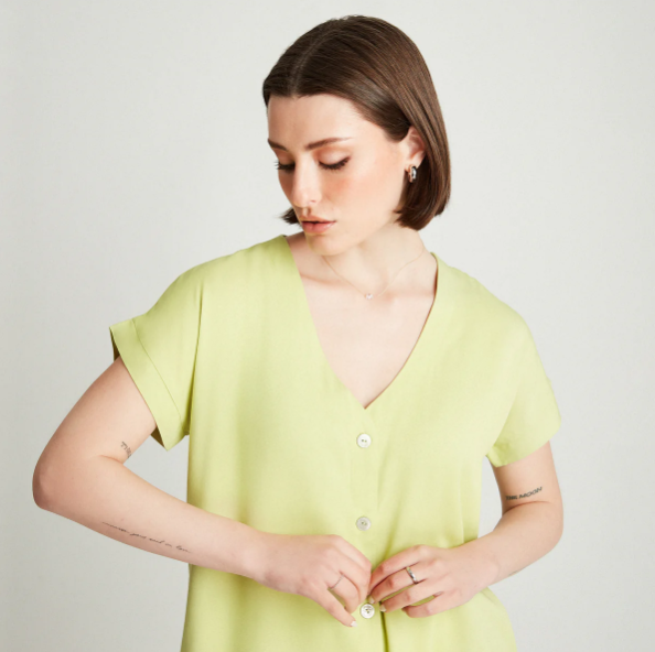 BLUSA PISTACHO MANGA KIMONO