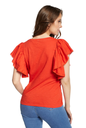 POLERA CON VUELOS  4465 ROJA