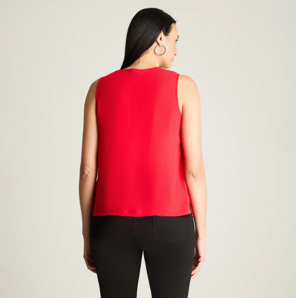 BLUSA SIN MANGA CON CAPA ROJA 206425