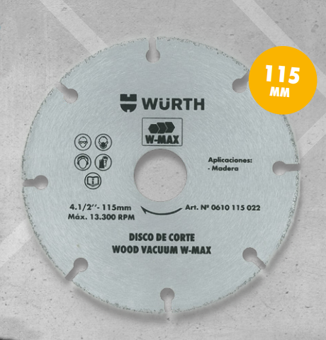DISCO CORTE MADERA 4 1/2" 115MM
